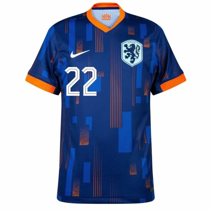 La camiseta de fuera de los Países Bajos 2024/25 de Dumfries - azul
