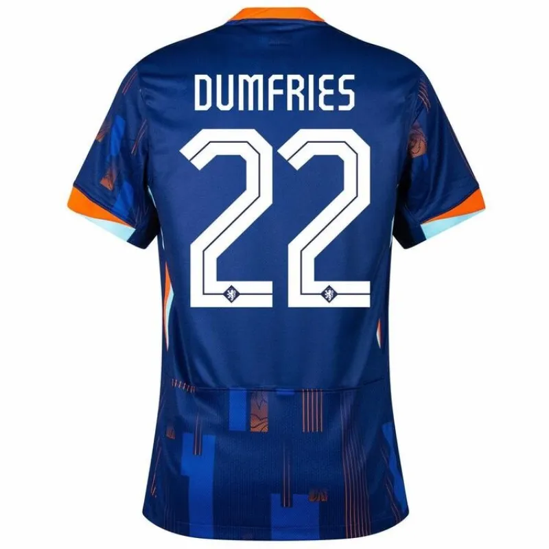 La camiseta de fuera de los Países Bajos 2024/25 de Dumfries - azul