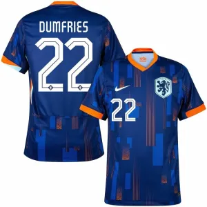 La camiseta de fuera de los Países Bajos 2024/25 de Dumfries - azul