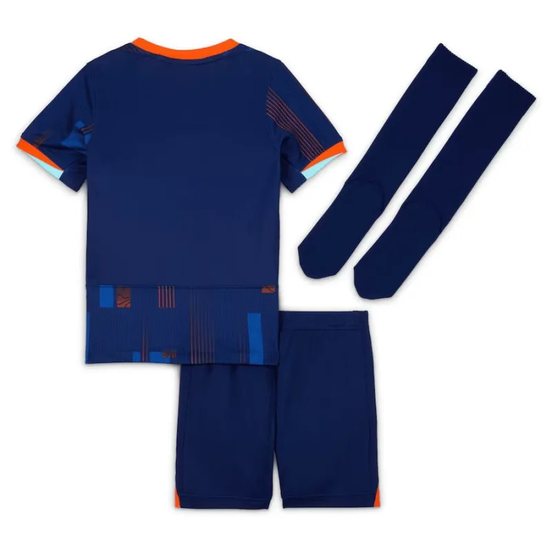Kit de fútbol para niños de los Países Bajos 2024/25 de fuera - azul
