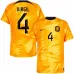 Maillot domicile de la Hollande pour la Coupe du monde de football 2022 de Virgil - orange
