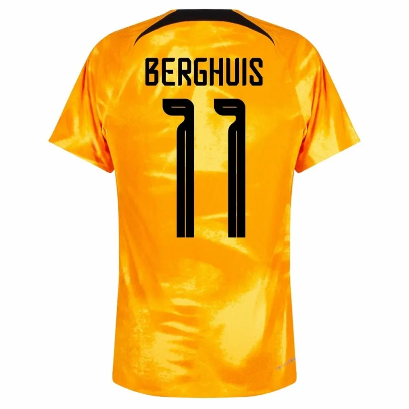 Maillot domicile des Pays - Bas pour la Coupe du monde de football 2022 de Berghuis - orange