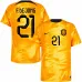 Maillot domicile des Pays - Bas pour la Coupe du monde de football 2022 de De Jong - orange
