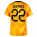 Maillot domicile des Pays - Bas pour la Coupe du monde de football 2022 de Dumfries - orange