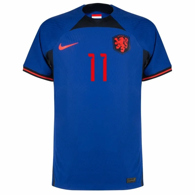 Maglia di trasferta dei Paesi Bassi per la Coppa del mondo di calcio 2022 di Berghuis - blu