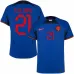 Maillot d'extérieur des Pays - Bas pour la Coupe du monde de football 2022 de Frenkie de Jong - bleu