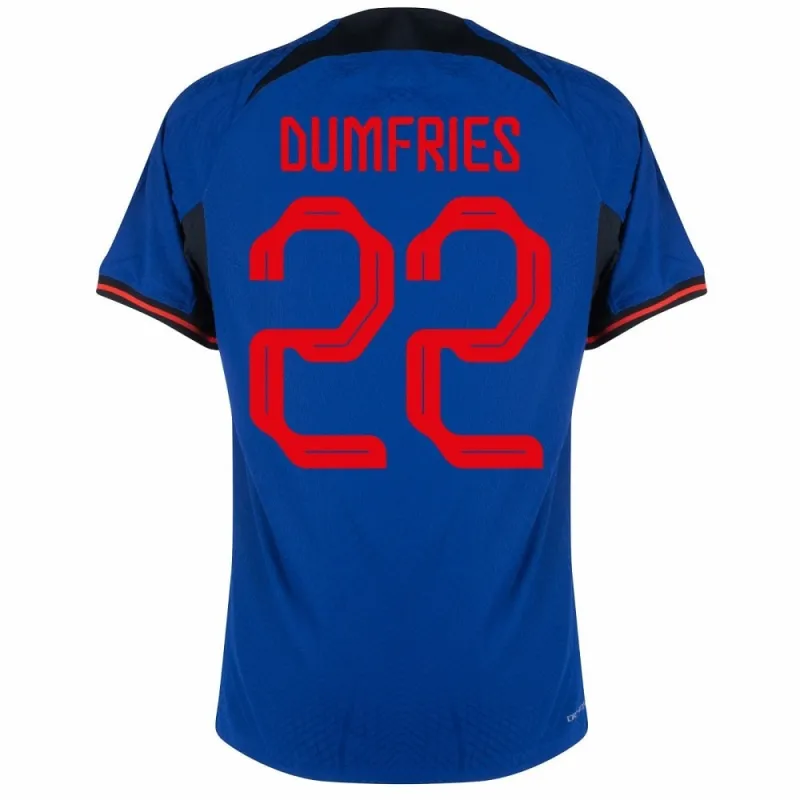 Maillot d'extérieur des Pays - Bas pour la Coupe du monde de football 2022 de Dumfries - bleu