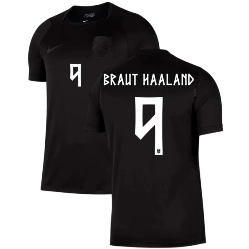 Norvegia HAALAND 2026/27 maglia trasferta nera