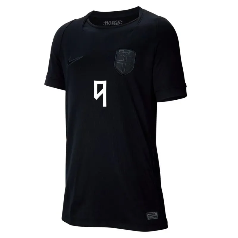 Norvegia HAALAND 2026/27 maglia trasferta bambino nera