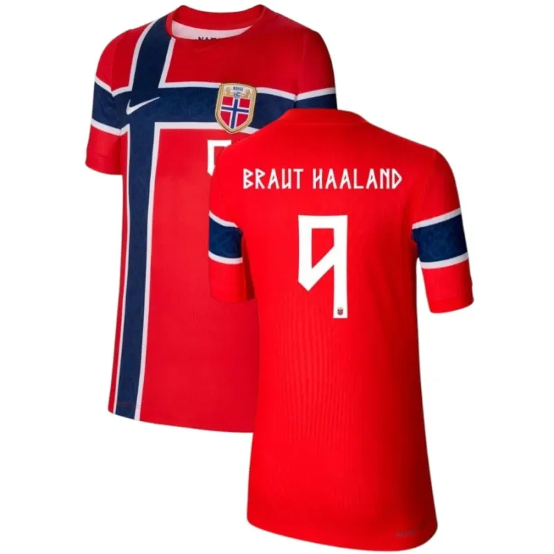 Norvège HAALAND 2026/27 maillot domicile enfant rouge