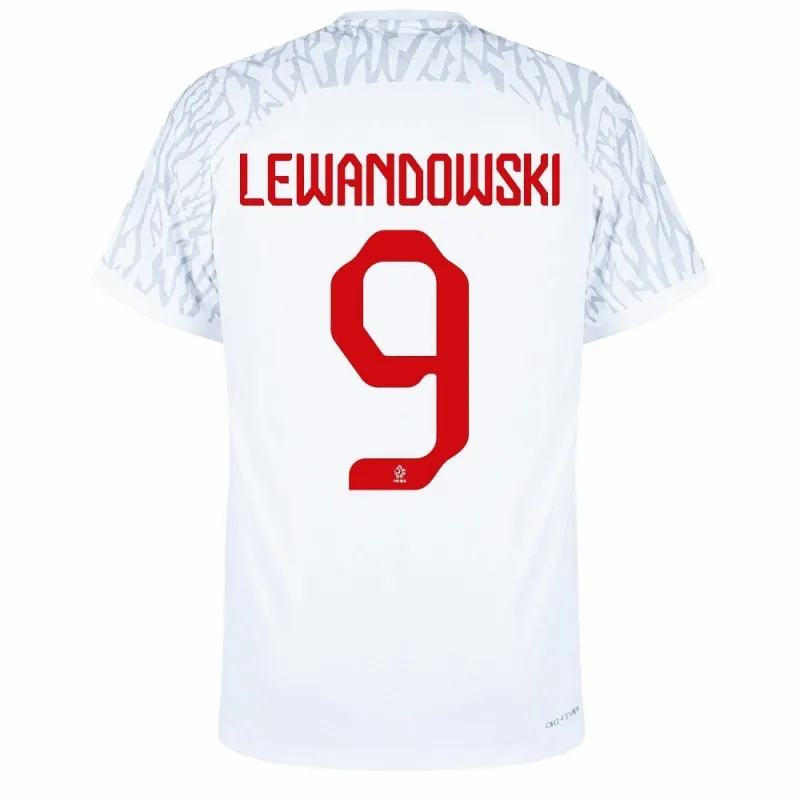 Lewandowski, camiseta local de Polonia para la Copa Mundial 2022 - Blanca