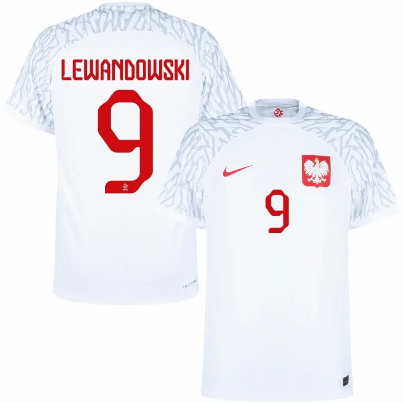 Lewandowski, camiseta local de Polonia para la Copa Mundial 2022 - Blanca