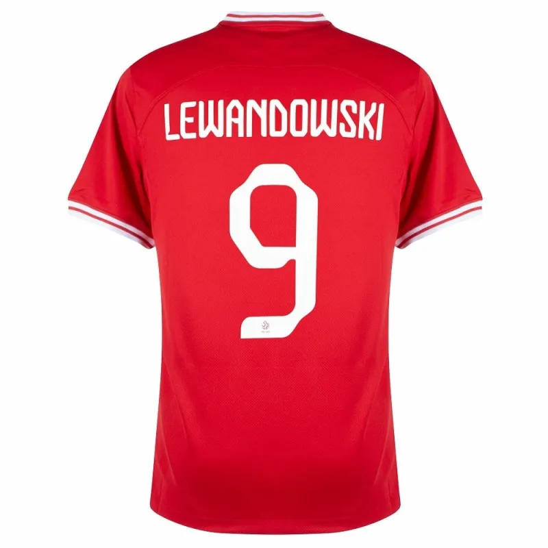 Lewandowski, la camiseta visitante de Polonia para la Copa Mundial 2022 - Roja