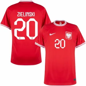 La maglia fuori casa della Polonia per la Coppa del mondo 2022 di Zielinski - Rossa