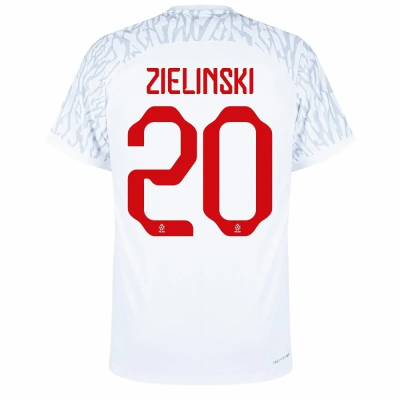 La camiseta local de Polonia para la Copa Mundial 2022 de Zielinski - Blanca