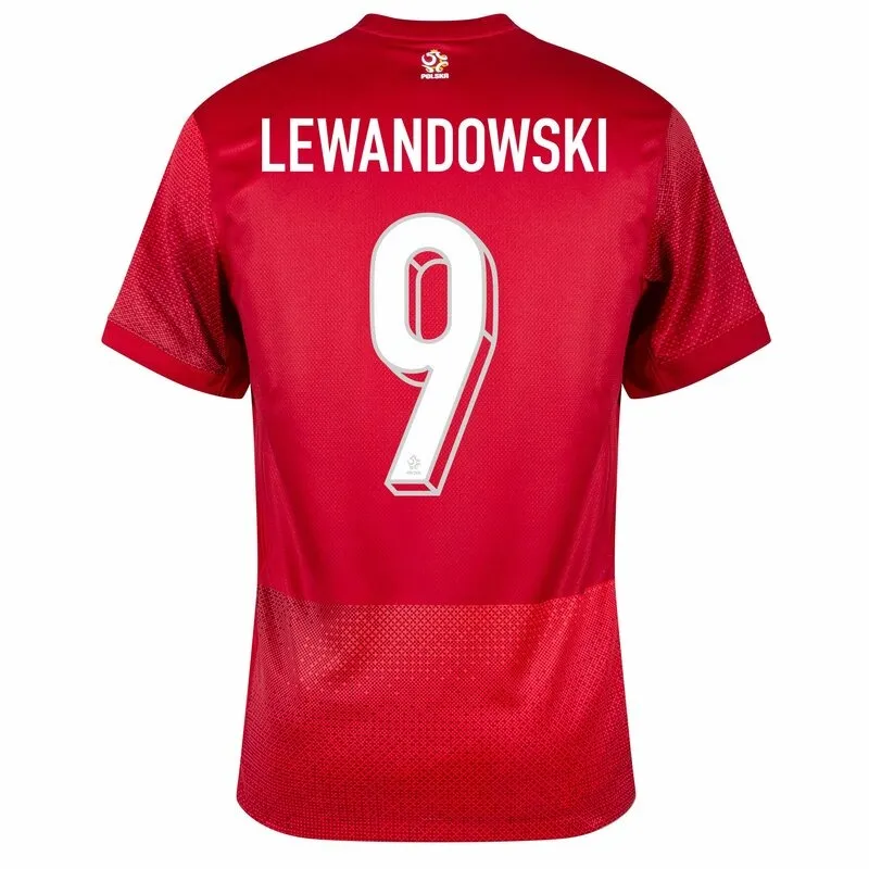 Polen LEWANDOWSKI 2024/25 Auswärtstrikot - Rot