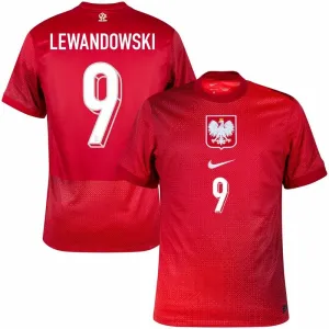 Polen LEWANDOWSKI 2024/25 Auswärtstrikot - Rot