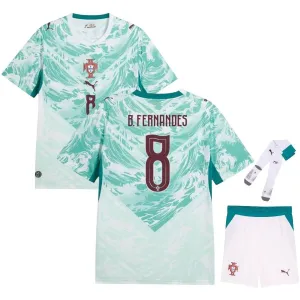 Portugal B.FERNANDES 2026/27 Auswärtstrikot Kinder Grün