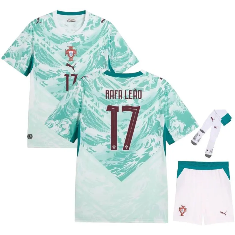 Portogallo RAFA LEAO 2026/27 Maglia Trasferta Bambino Verde