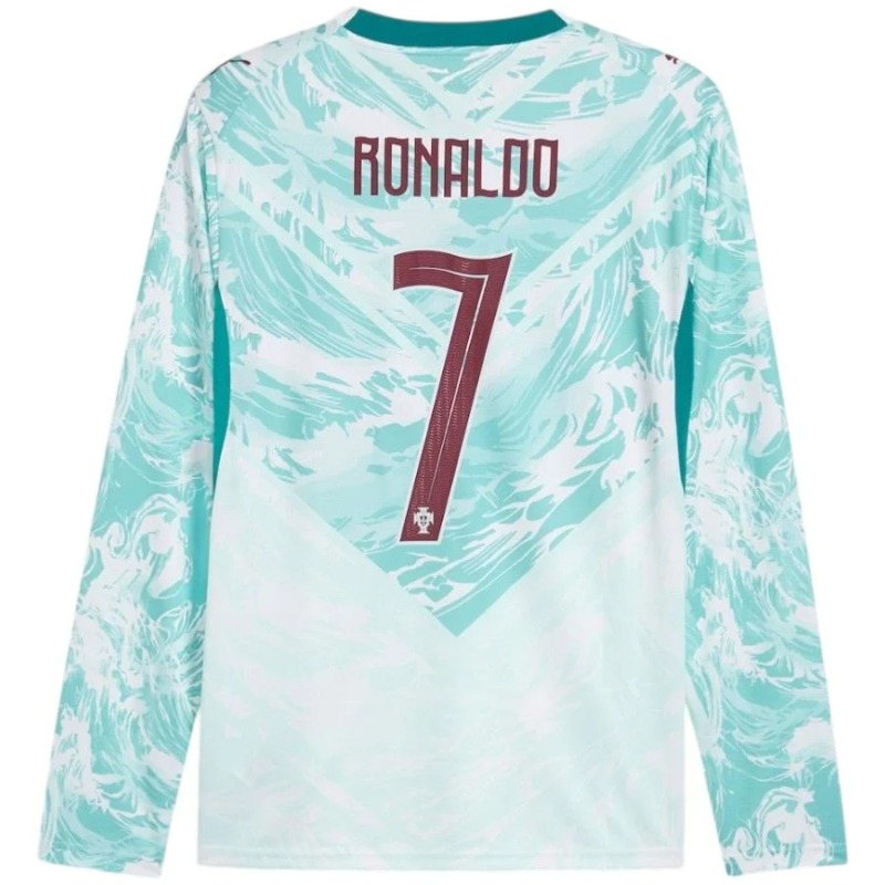 Maglia Away Maniche Lunghe Portogallo RONALDO 2026/27 Verde