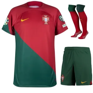 Conjunto de camisetas infantiles de la UEFA Euro 2024 de Portugal - Rojo y Verde
