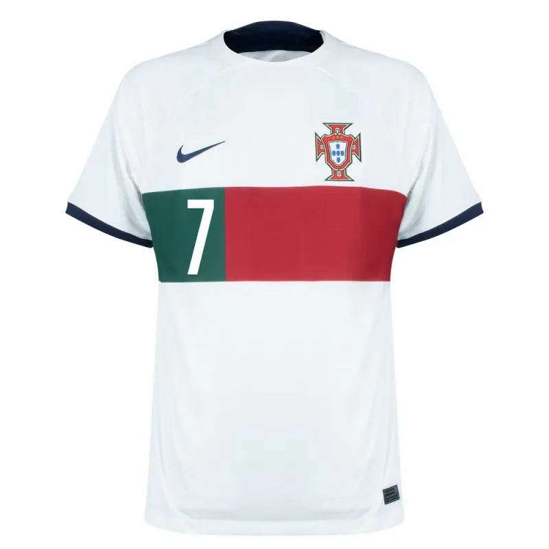 Maillot d'extérieur de la Coupe du monde 2022 du Portugal de Ronaldo - Blanc