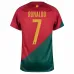 Set di maglie per bambini di casa della Coppa del mondo 2022 del Portogallo di Ronaldo - Rosso e Verde