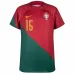 Le maillot principal de la Coupe du monde FIFA 2022 du Portugal de Rafael Leão - Rouge et Vert