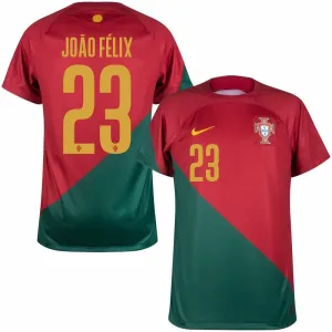 Le maillot principal de la Coupe du monde FIFA 2022 du Portugal de João Félix - Rouge et Vert