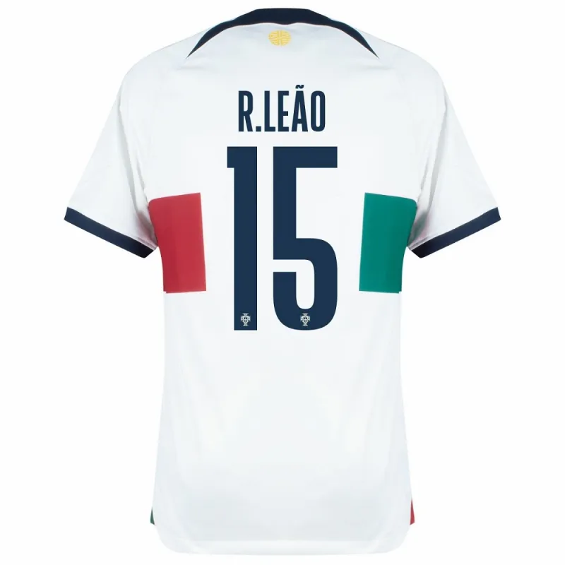 Le maillot de l'équipe away de la Coupe du monde FIFA 2022 du Portugal de Rafael Leão - Blanc
