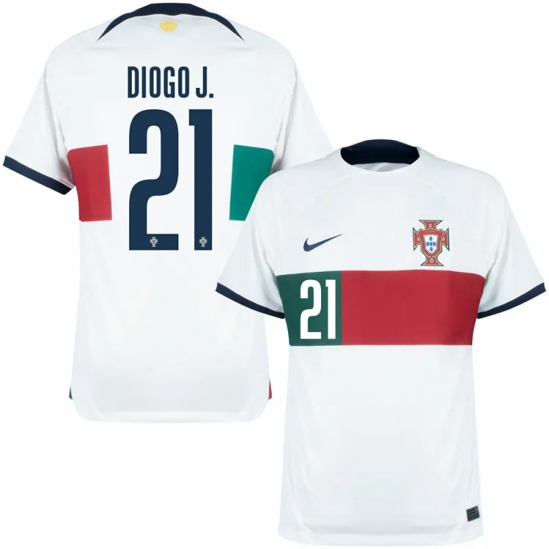 Maillot Extérieur Portugal Coupe du Monde 2022 - Diogo Jota