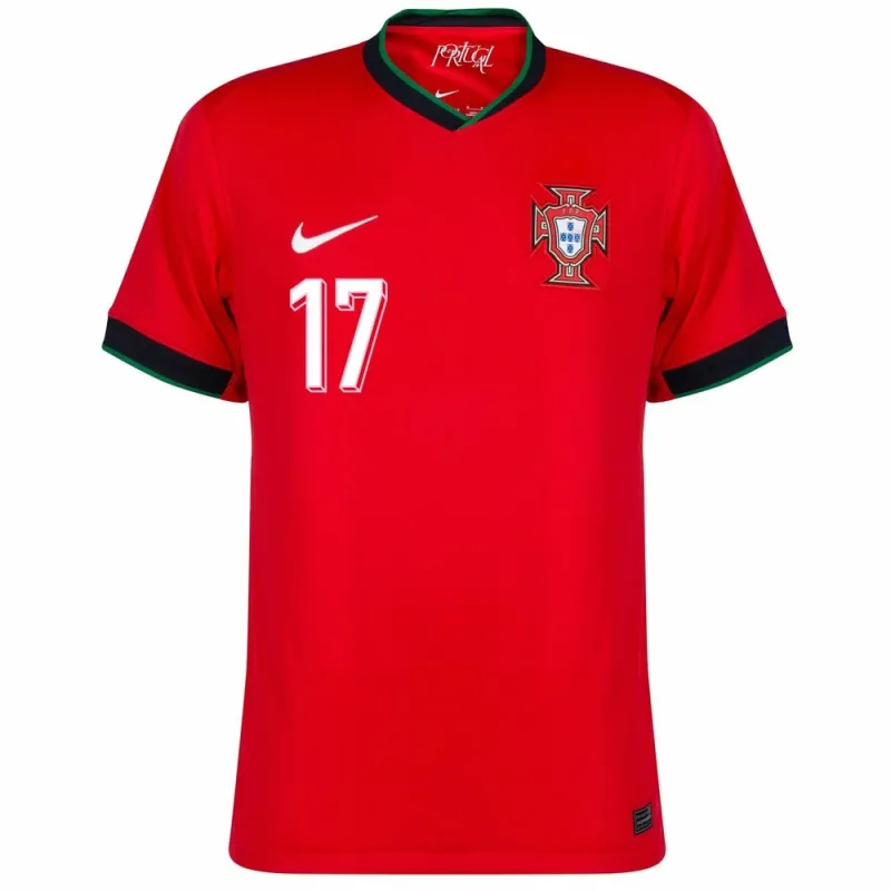 Rafael Leão. Camiseta de local de Portugal 2024/25 - Rojo
