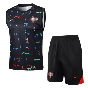 Gilet + shorts du Portugal 2024/25 - motif noir