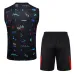 Portugiesisches 2024/25 Tanktop + Shorts - schwarzes Muster