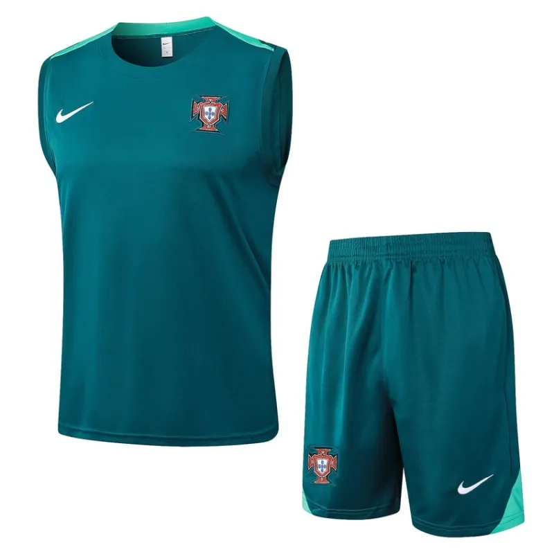 Portugiesisches 2024/25 Tanktop + Shorts - grün