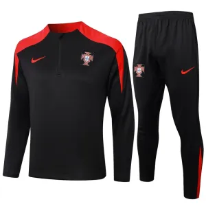 Portugiesisches 2024/25 Langarmsportbekleidung + Hosen - schwarz