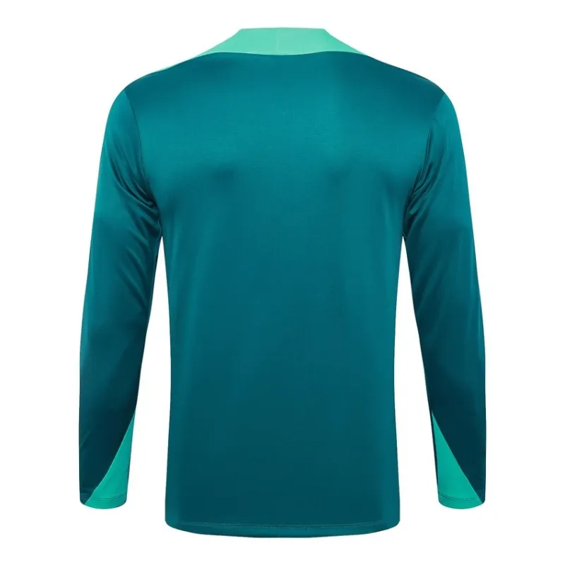 Ropa de deporte de manga larga + pantalones de Portugal 2024/25 - verde