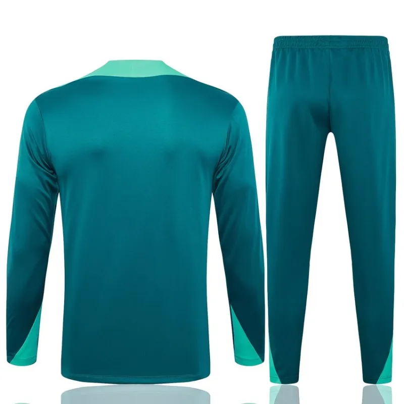 Ropa de deporte de manga larga + pantalones de Portugal 2024/25 - verde