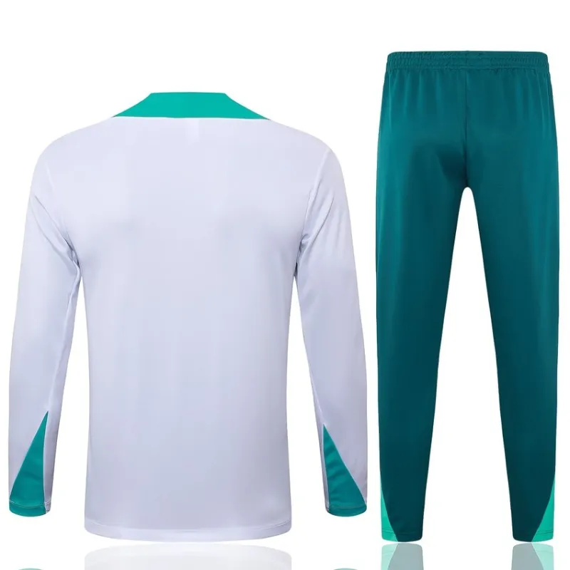 Ropa de deporte de manga larga + pantalones de Portugal 2024/25 - blanco
