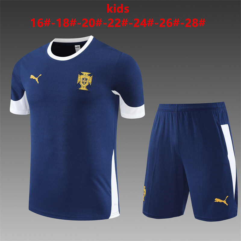 Portugal 2025/26 Kinder Trainingsanzug blau