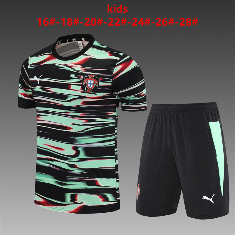 Portugal 2025/26 Ensemble Entraînement Enfan noir vert