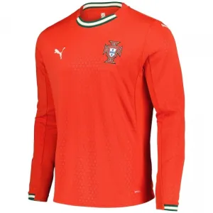 Portugal 2025/26 Heimtrikot langarm - Rot