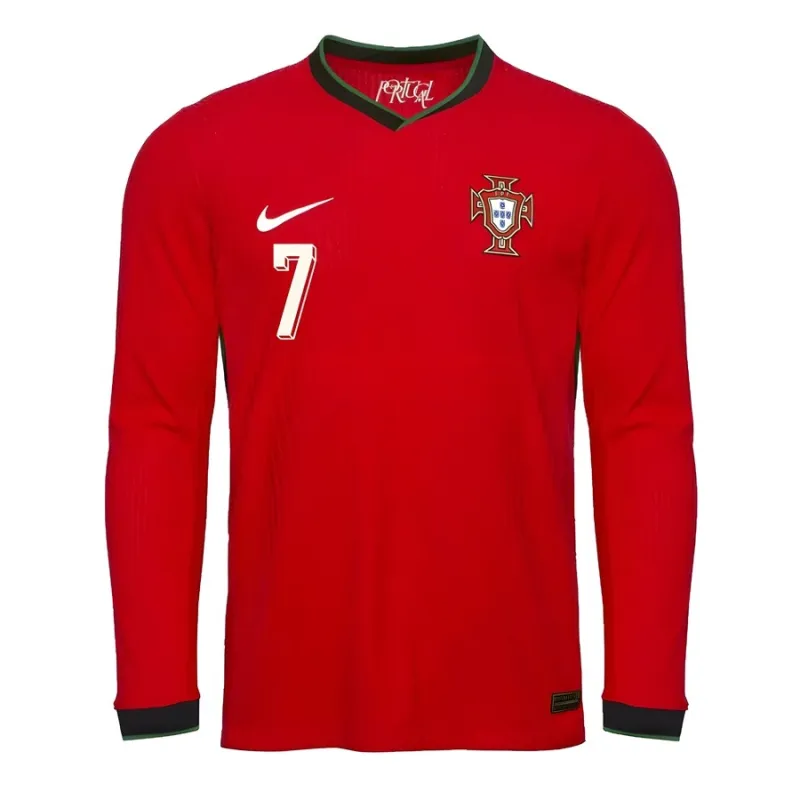 Portugal RONALDO 2025/26 Heimtrikot langarm - Rot