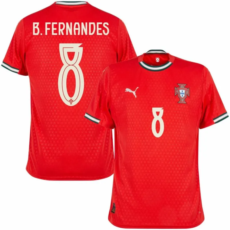 Portugal B. FERNANDES 2025/26 Heimtrikot - Rot