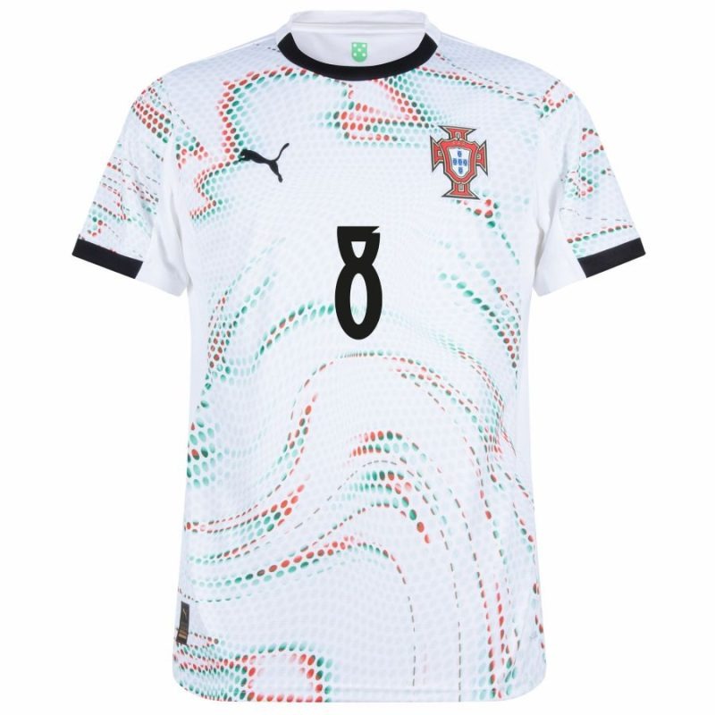 Portugal B.FERNANDES 2025/26 Auswärtstrikot - Weiß
