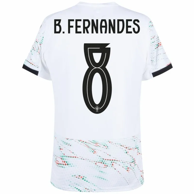 Portugal B.FERNANDES 2025/26 Auswärtstrikot - Weiß