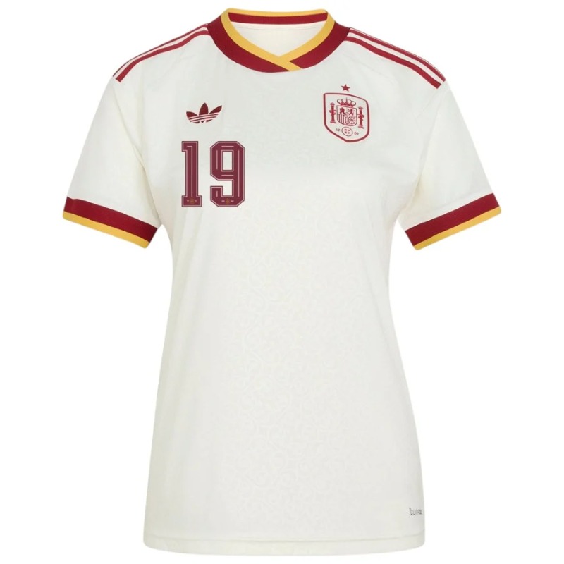 Spagna LAMINE YAMAL 2026/27 maglia trasferta donna bianca