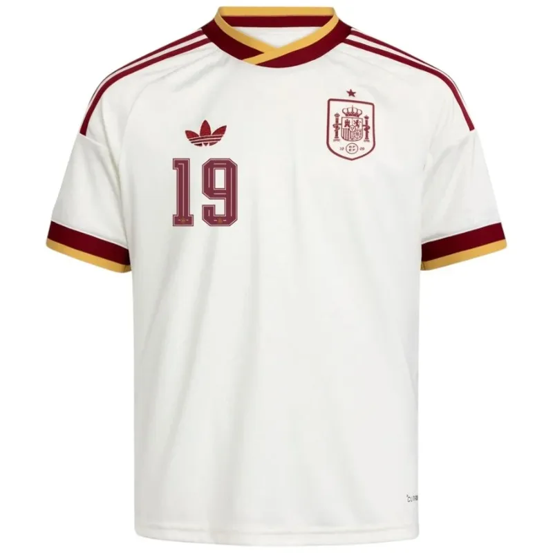 Spagna LAMINE YAMAL 2026/27 maglia trasferta bambino bianca