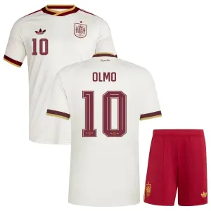 España OLMO 2026/27 conjunto camiseta visita niño blanco