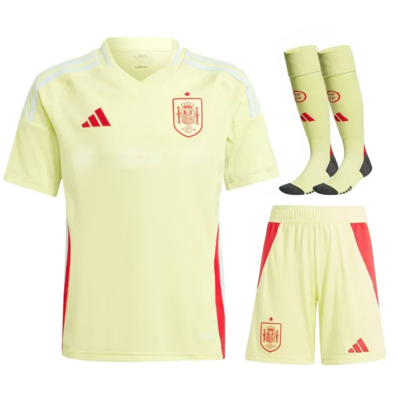 Spanien 2024/25 Auswärtstrickotset für Kinder - Gelb